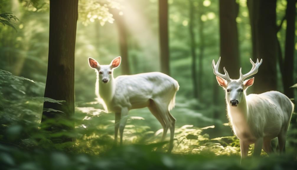 differentiating leucistic and albino deer