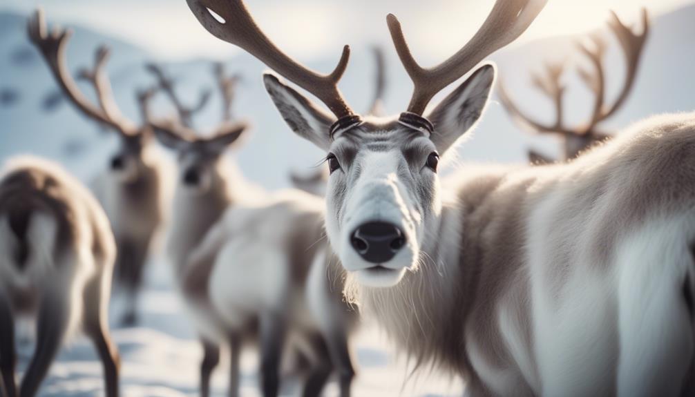 distinct reindeer characteristics fur nose antlers