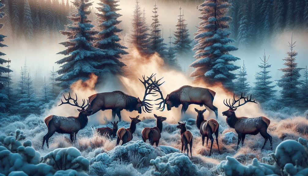 elk vs deer wildlife clash