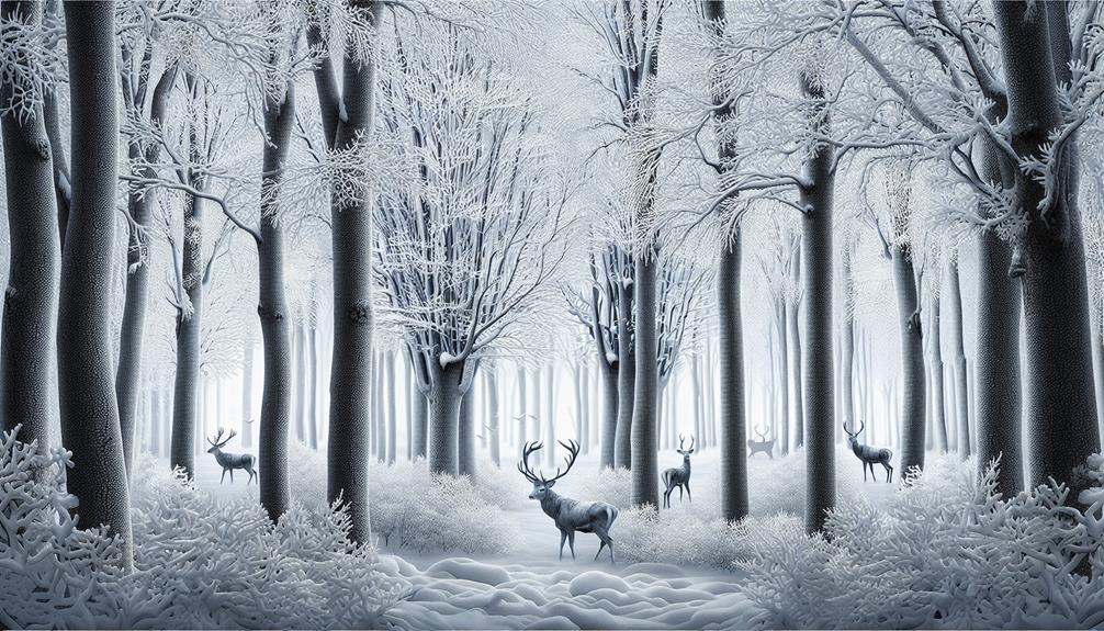 hidden winter homes of deer
