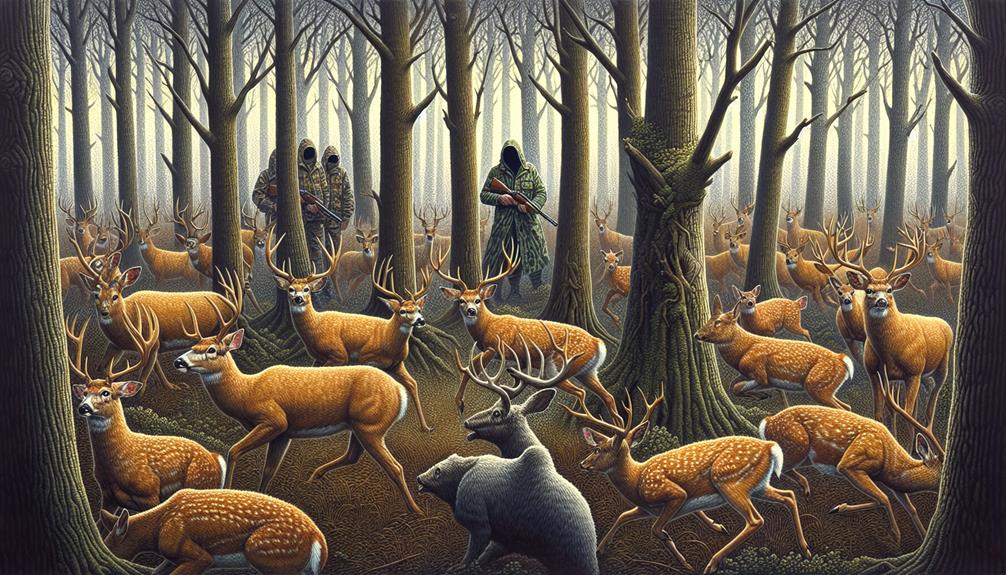 human overhunting decimates deer