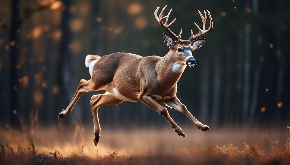 impressive leaping skills of whitetail deer