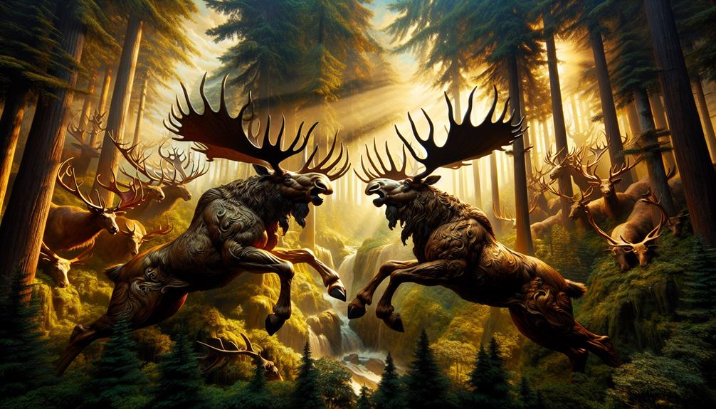 moose and deer conflict