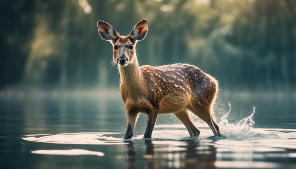 water deer aquatic adaptation